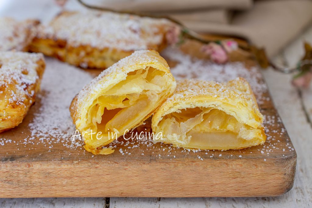 Petits coffrets de pâte feuilletée pommes et confiture