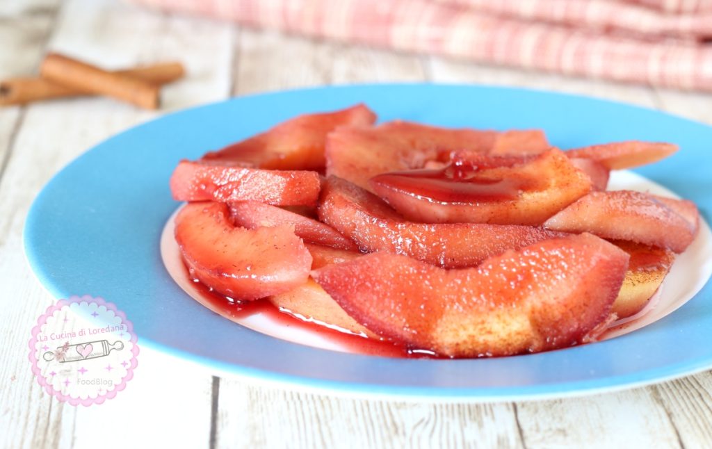 coings caramélisés au vin rouge