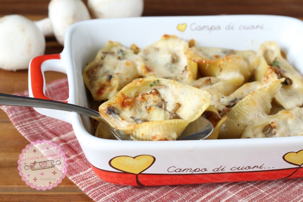 conchiglioni farcis aux champignons