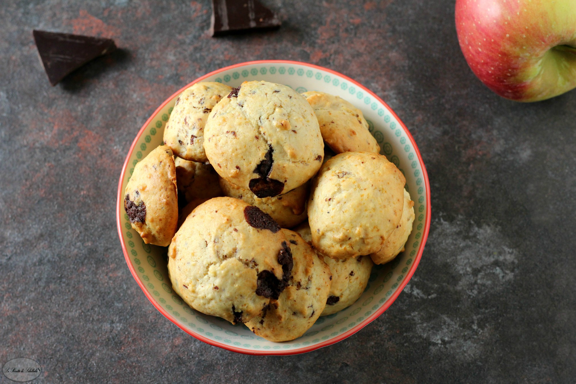 Cookies à la pomme et chocolat