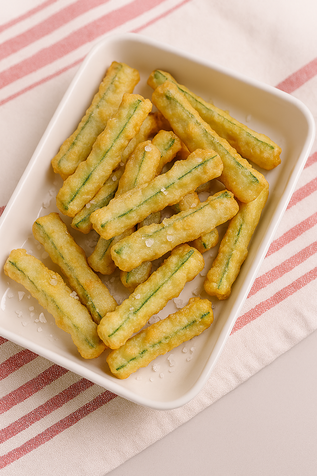 Courgettes en beignet dans une friteuse à air