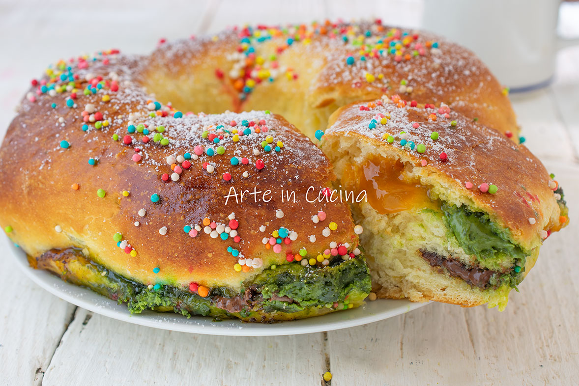 Couronne de carnaval brioche arlecchino