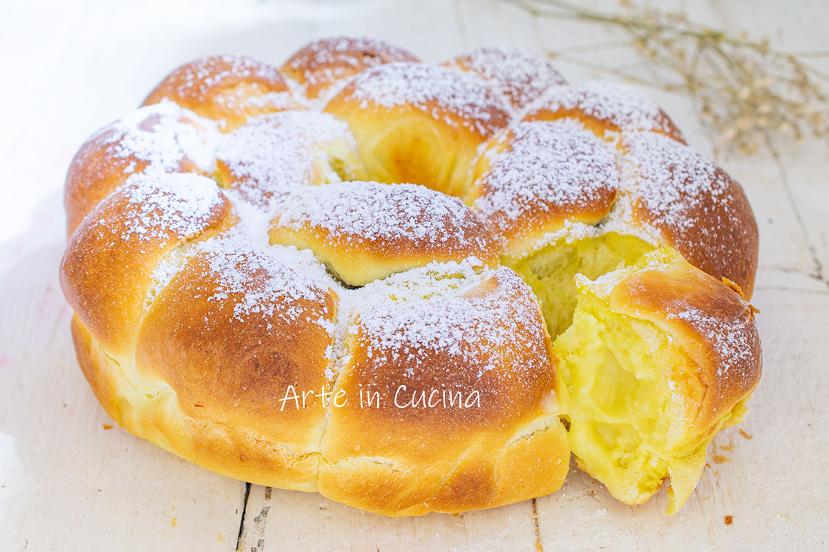 Couronne brioche danubio à la crème