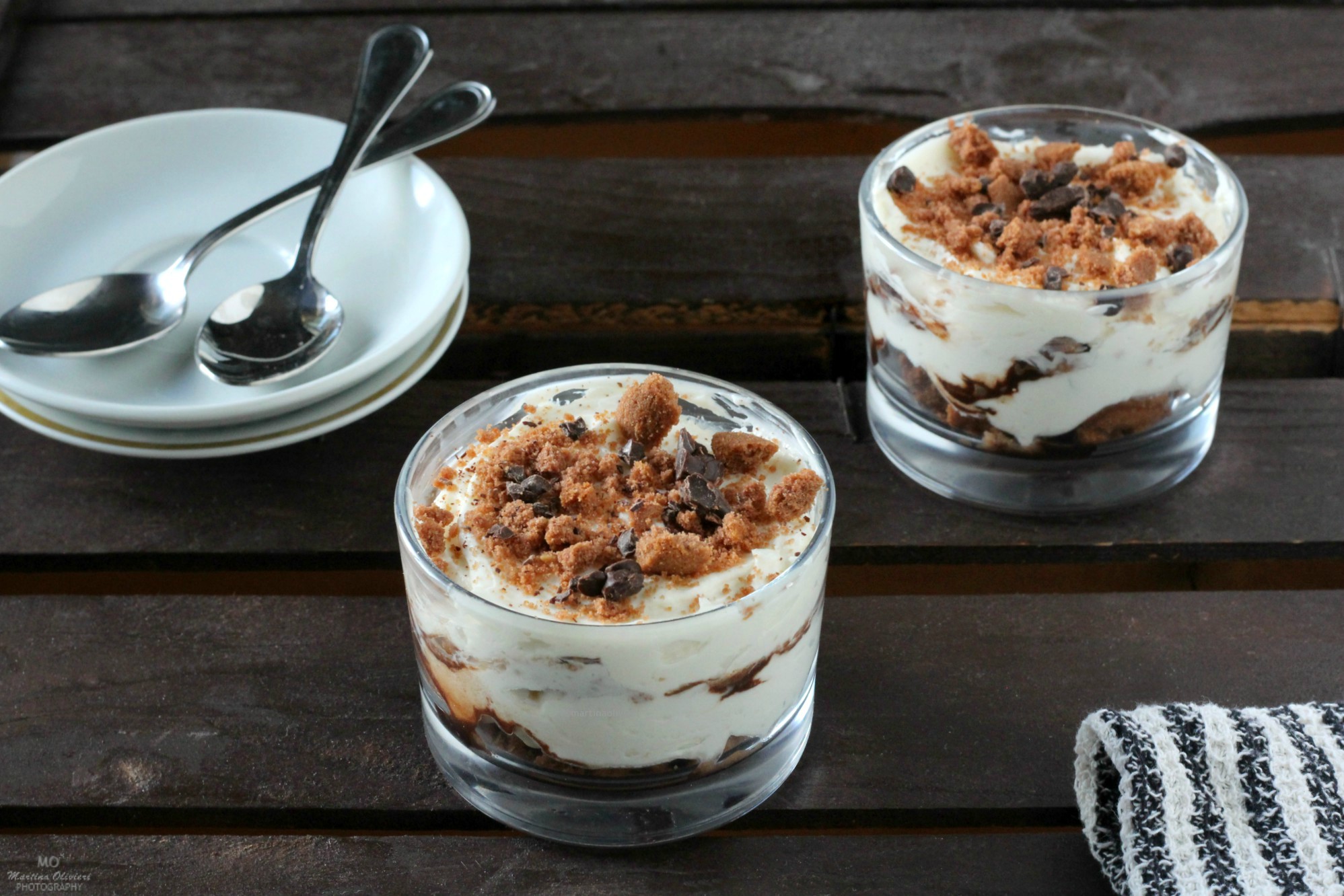 Crème au mascarpone et yaourt avec chocolat