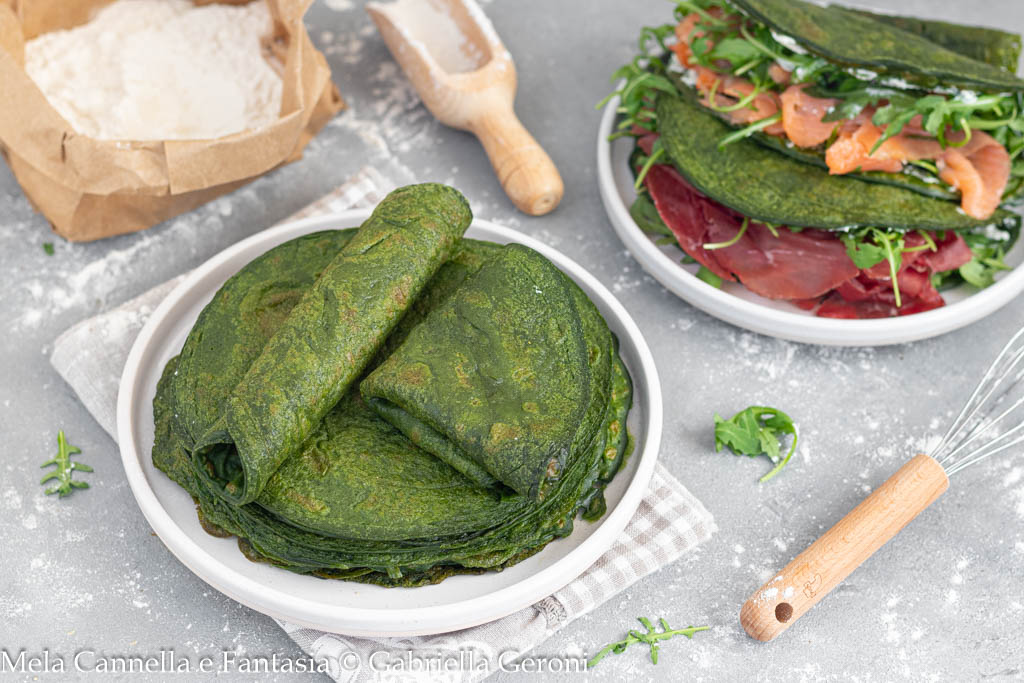 Crêpes aux épinards sans œufs et sans lait