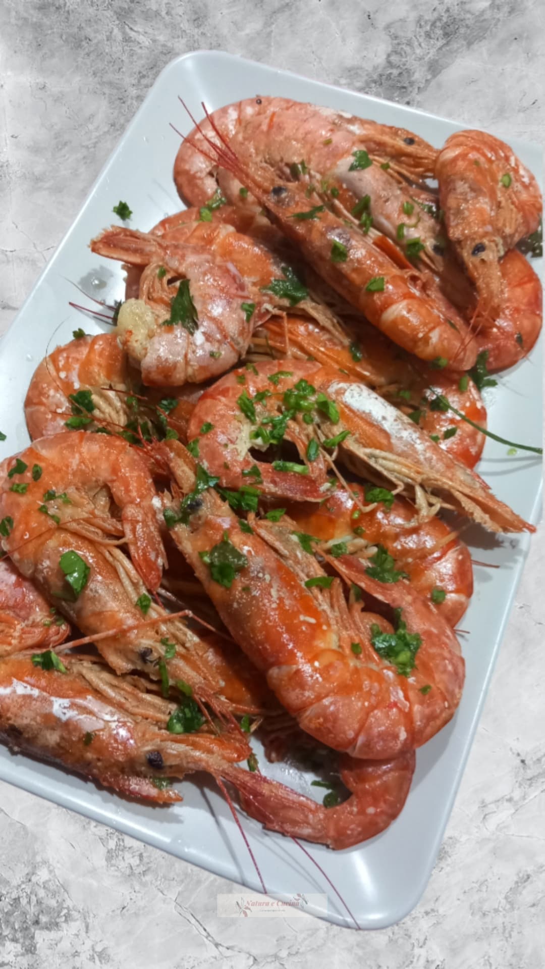 Crevettes au four