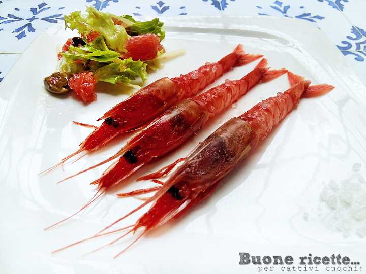 Crevettes crues marinées