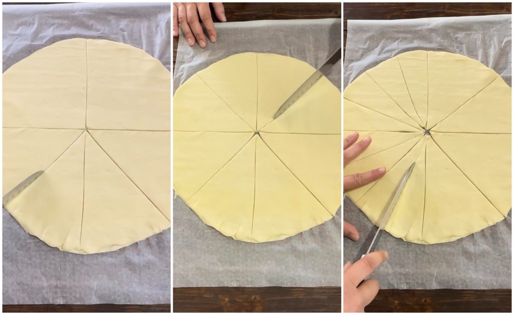 croissants de pâte feuilletée rapides