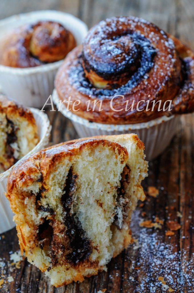 Cruffin à la Nutella ou muffins feuilletés recette petit-déjeuner vickyart art de cuisine