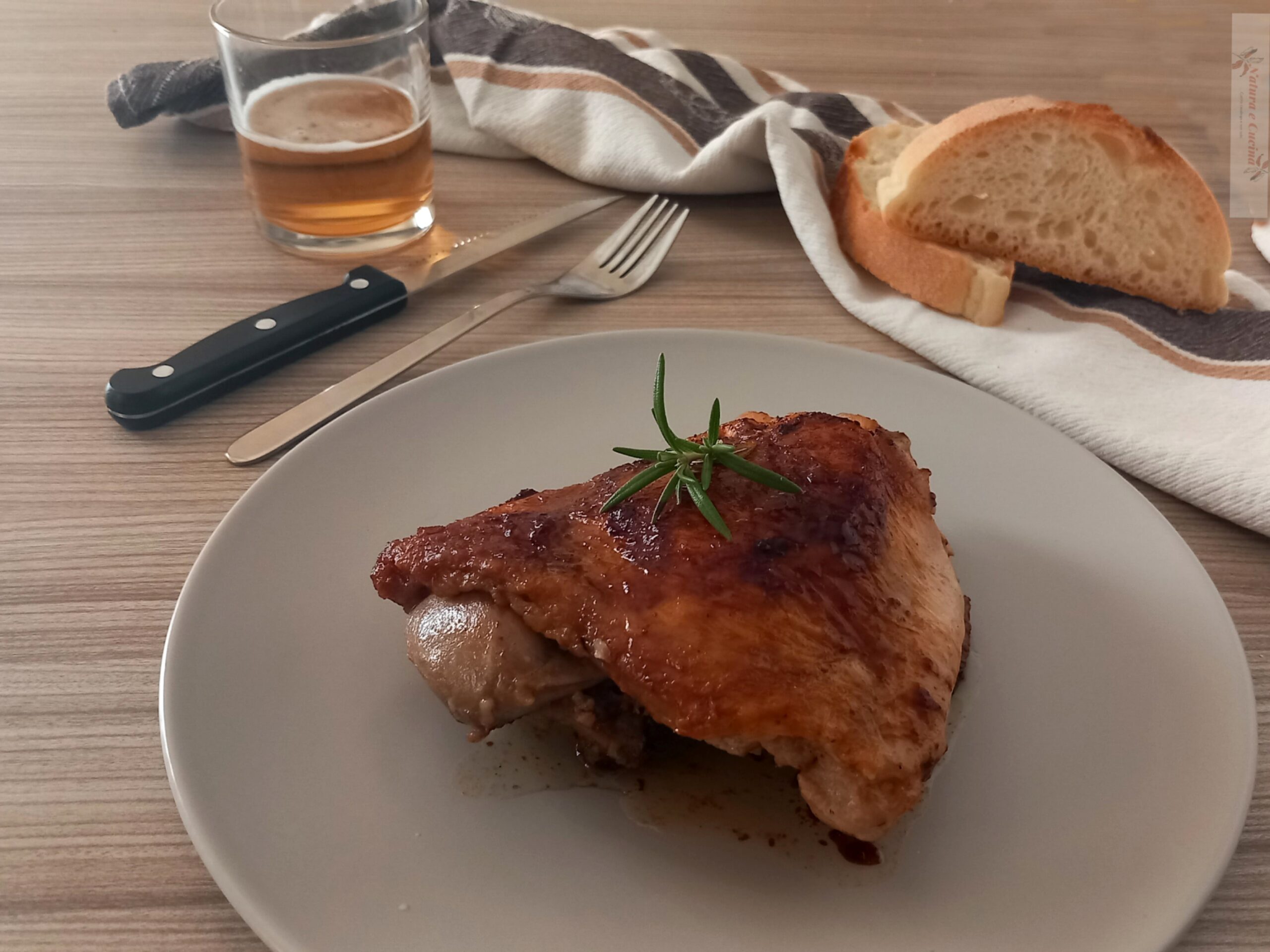 Haut de cuisse de dinde à la bière