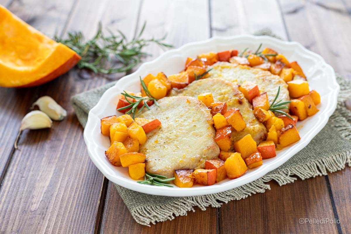 Escalopes avec potiron et romarin