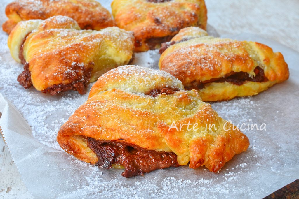 Feuilletés paradis avec crème au chocolat