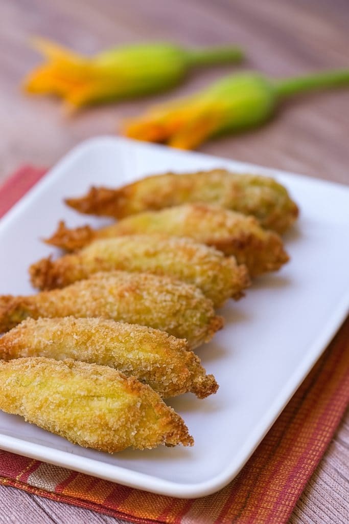 fleurs de courgette à la friteuse à air