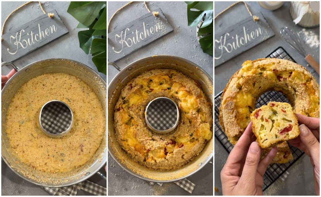 gâteau avec légumes et fromage