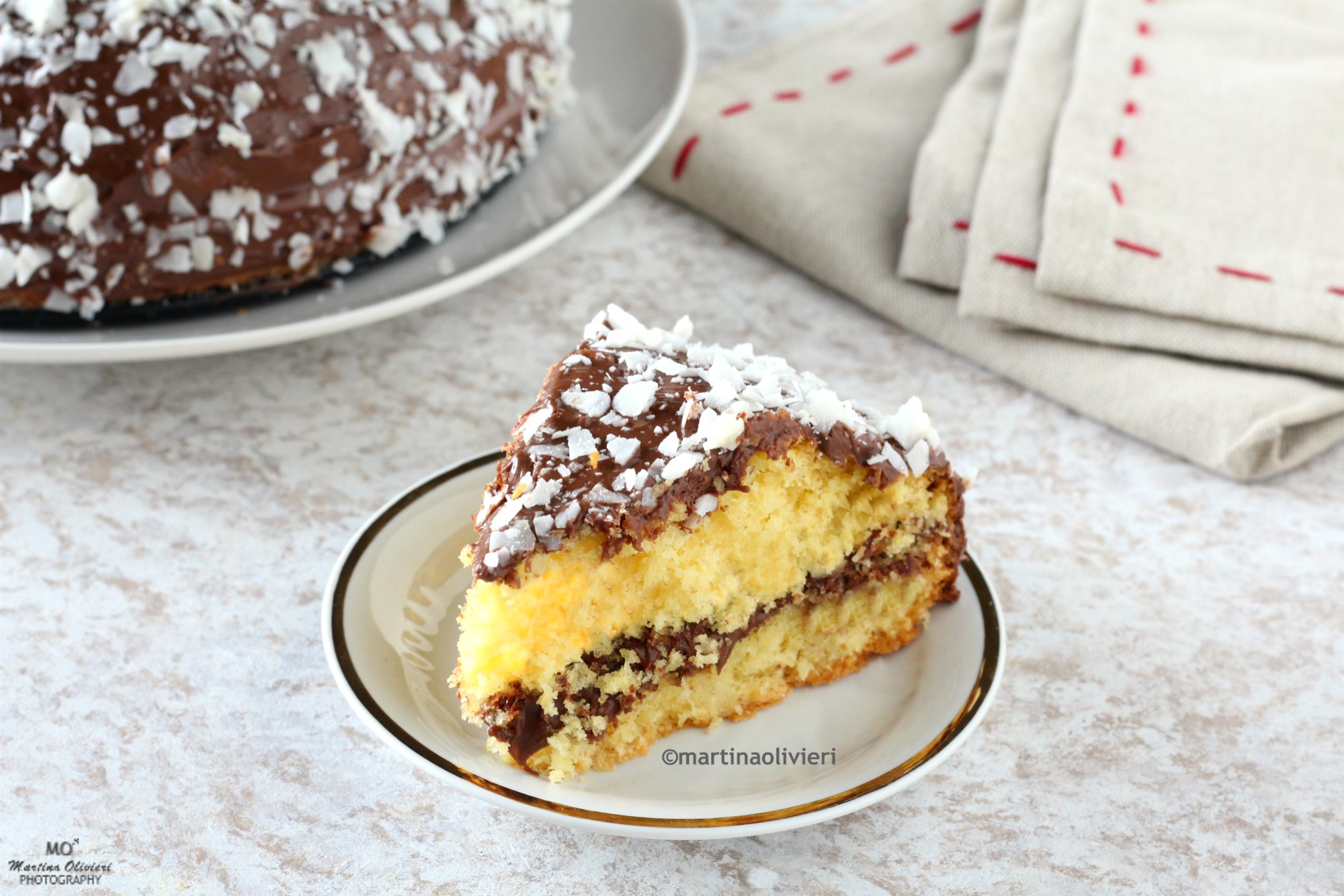 Gâteau à la noix de coco et chocolat