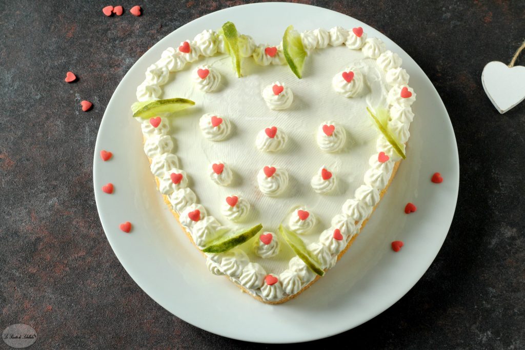 Gâteau cœur au prosecco et citron vert