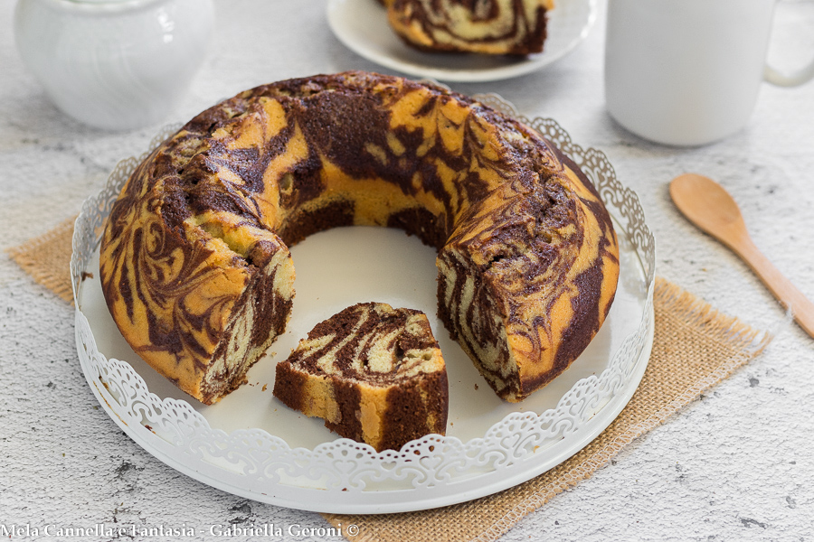 Gâteau marbré sans beurre et sans lait