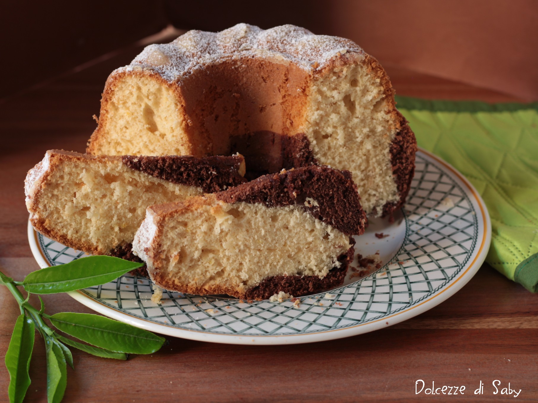 Gâteau marbré vanille et cacao