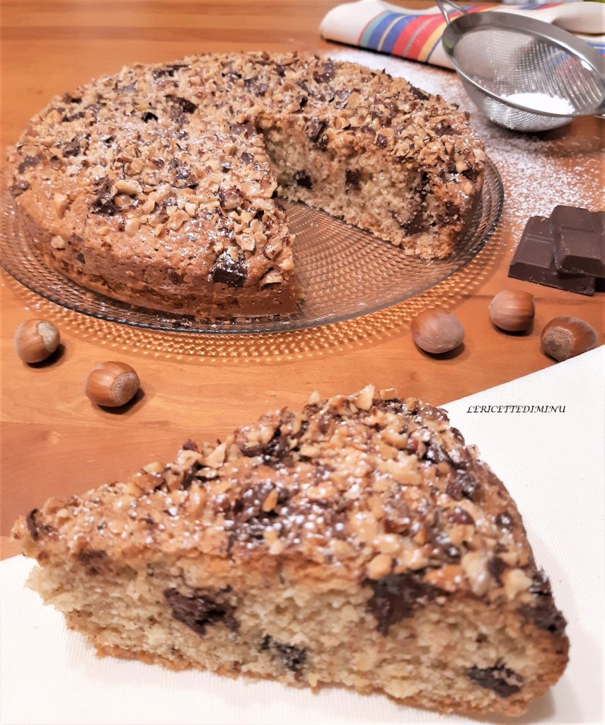 Gâteau noisettes et chocolat sans beurre