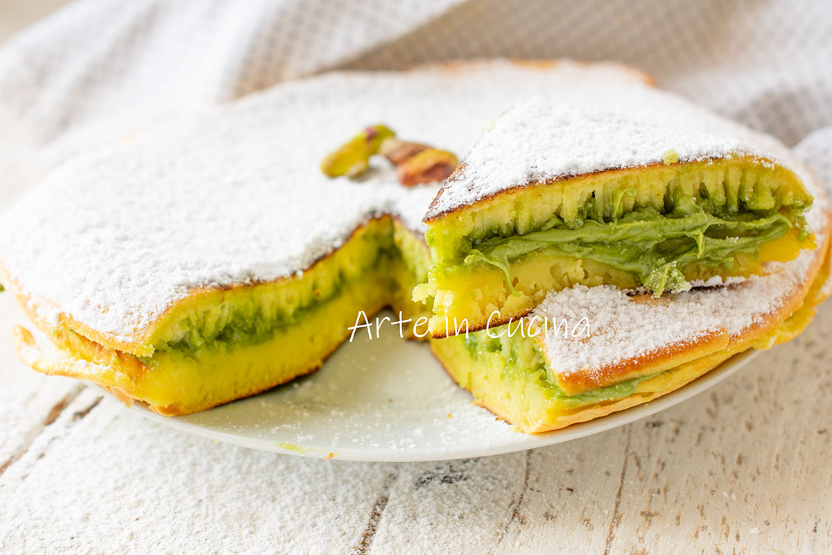 Gâteau pancake à la pistache