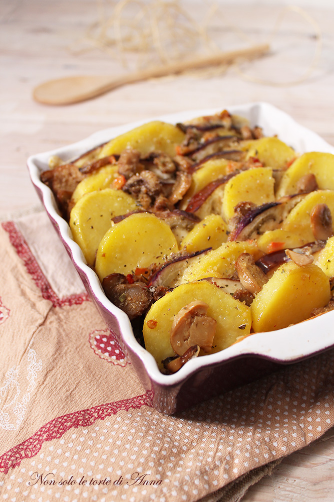 gratin de pommes de terre et aubergines au four