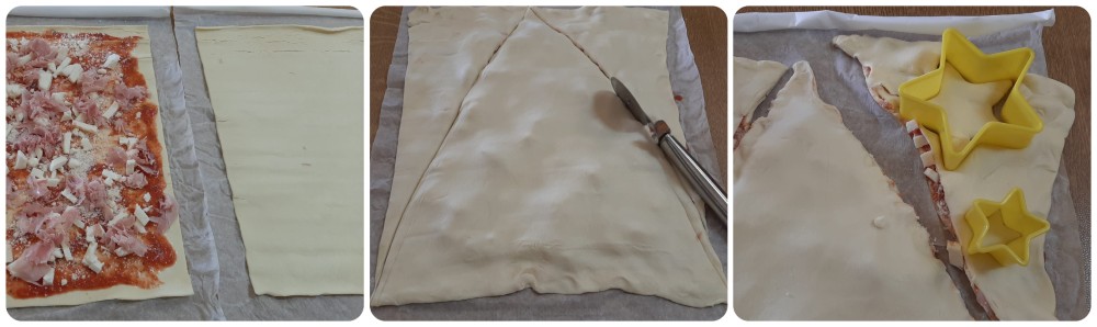 Sapin de Noël feuilleté goût pizza