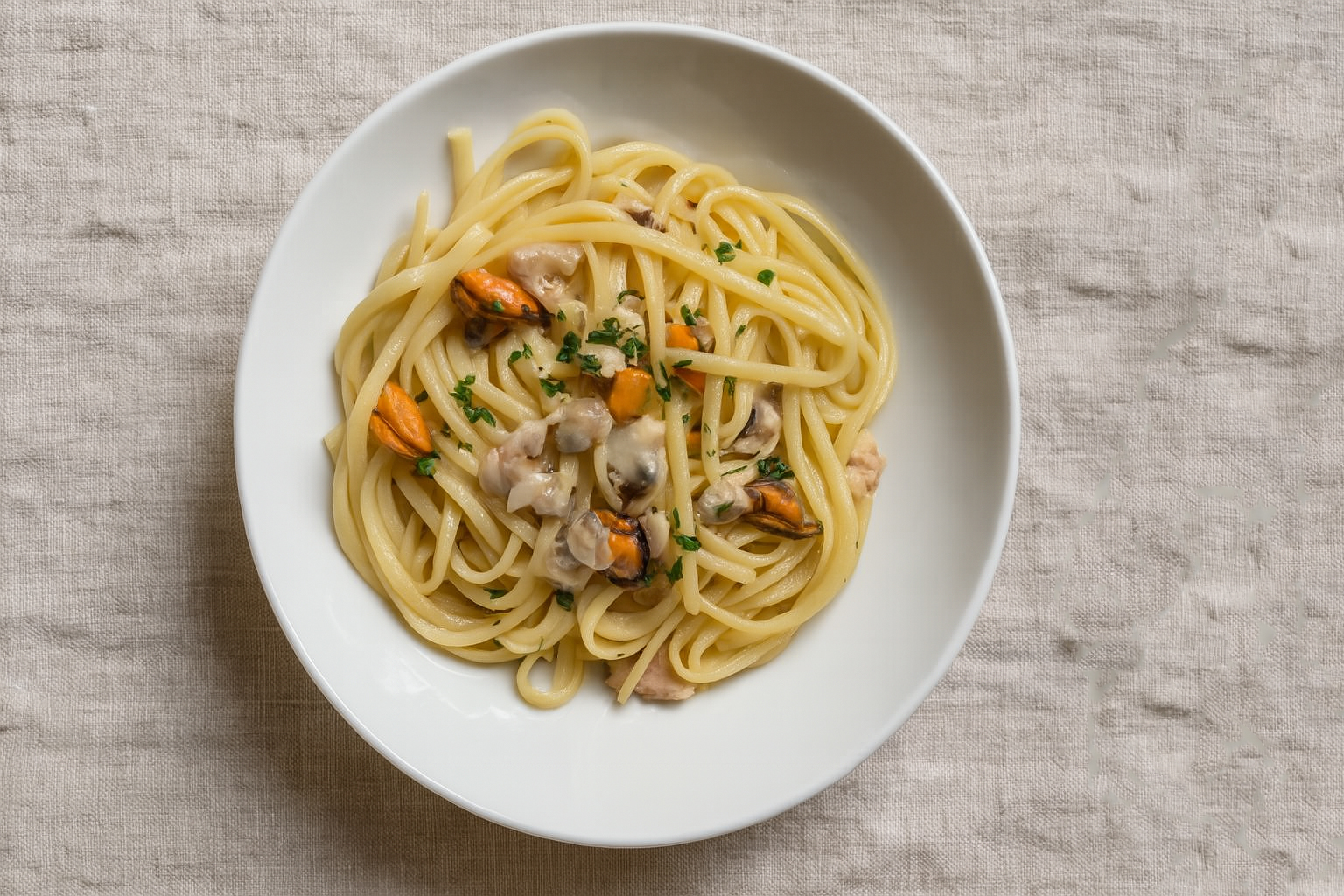 Linguine aux palourdes et moules