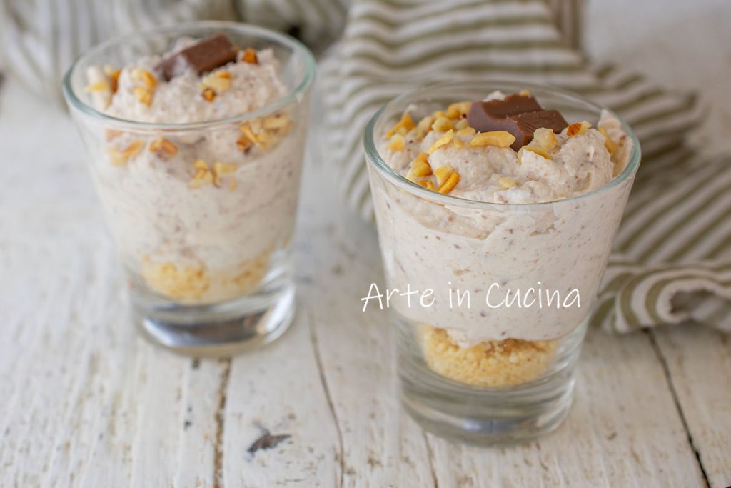 Mousse au croccantino avec barres kinder