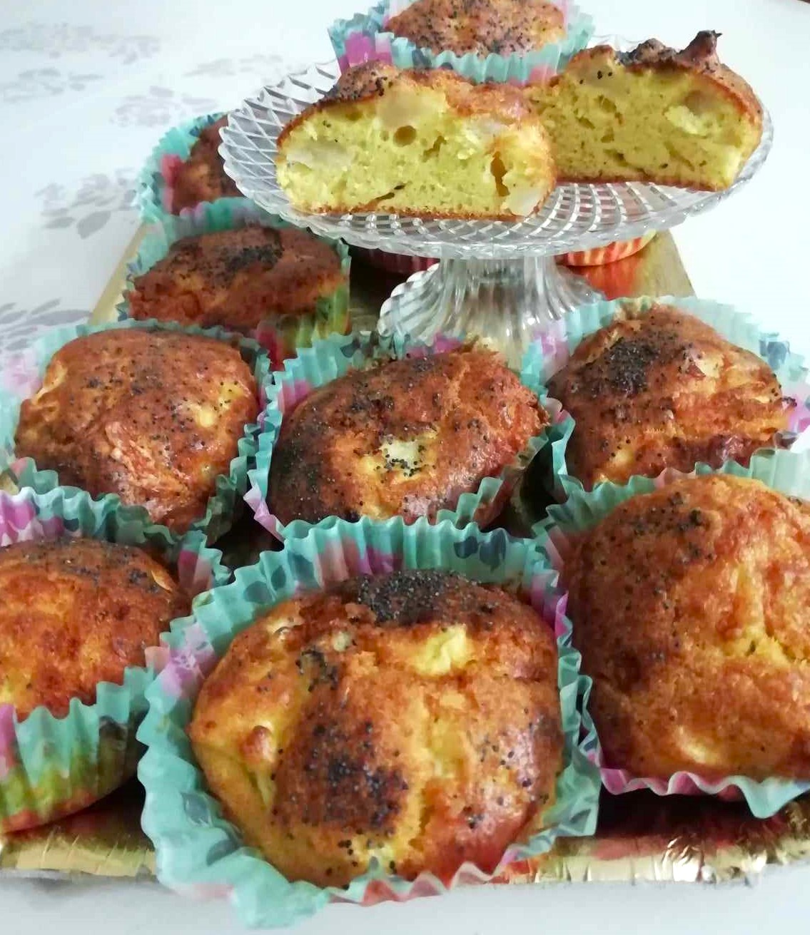 MUFFINS GORGONZOLA ET POIRES avec friteuse à air