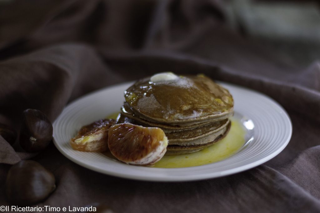 pancakes à la farine de châtaigne et aux blancs d'œufs