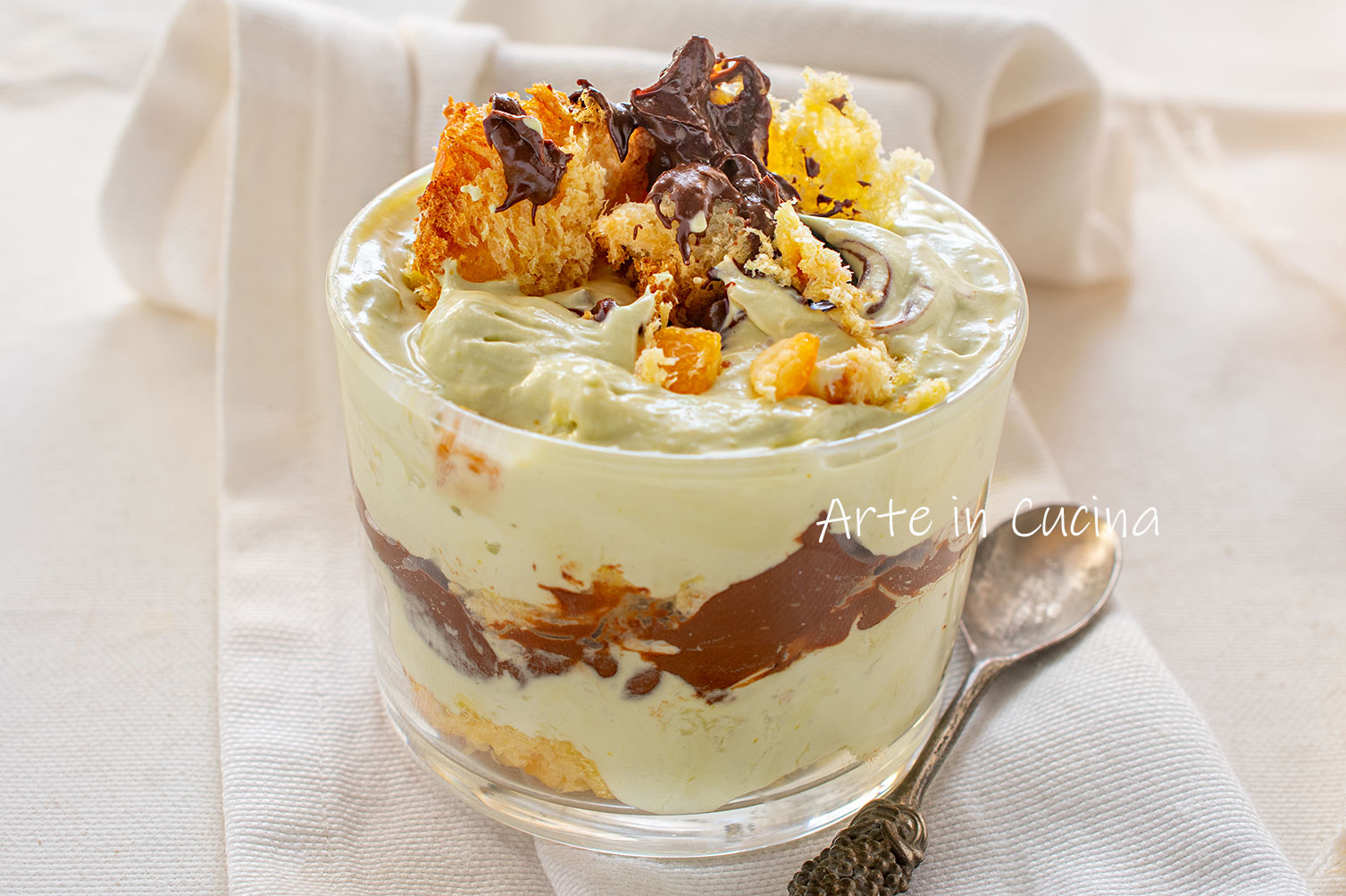 Tiramisù de panettone pistache et nutella