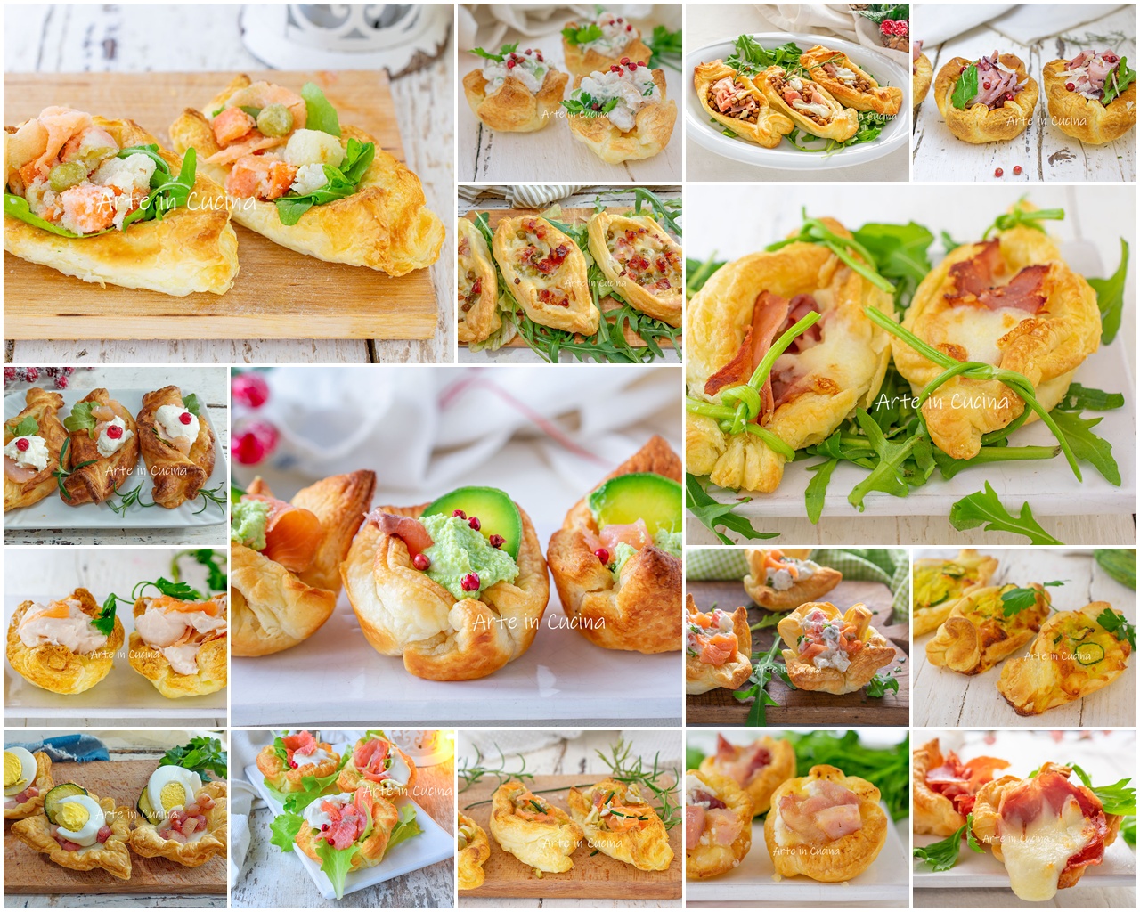 PANIERS de PÂTE FEUILLETÉE SALÉS pour apéritif