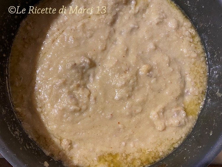 Mezzanelli crémeux aux pois chiches et saucisse