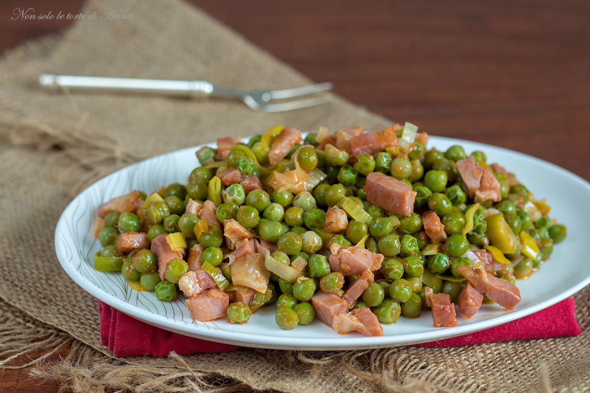 Petits pois mijotés avec jambon