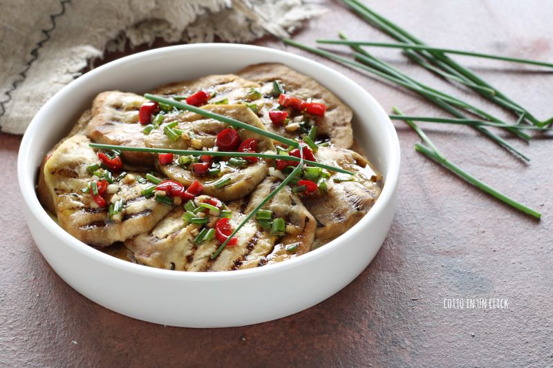 aubergines marinées grillées