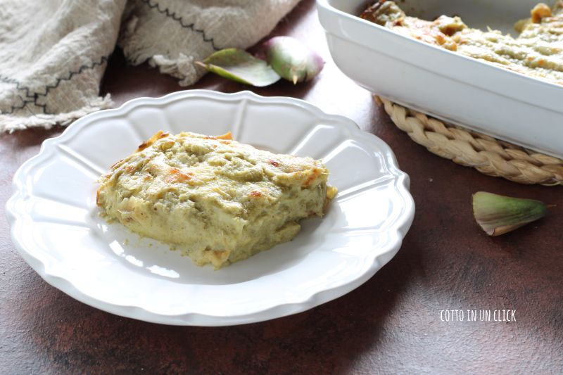lasagnes à la crème d'artichauts