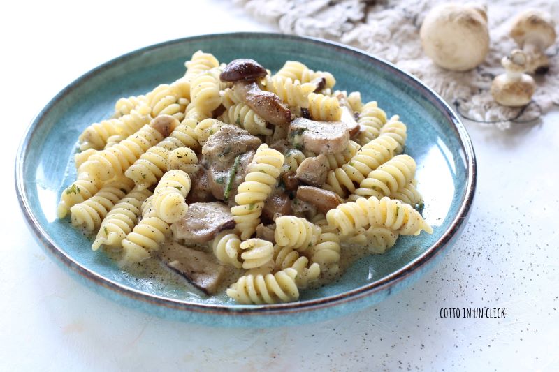 pâtes aux champignons crémeuses