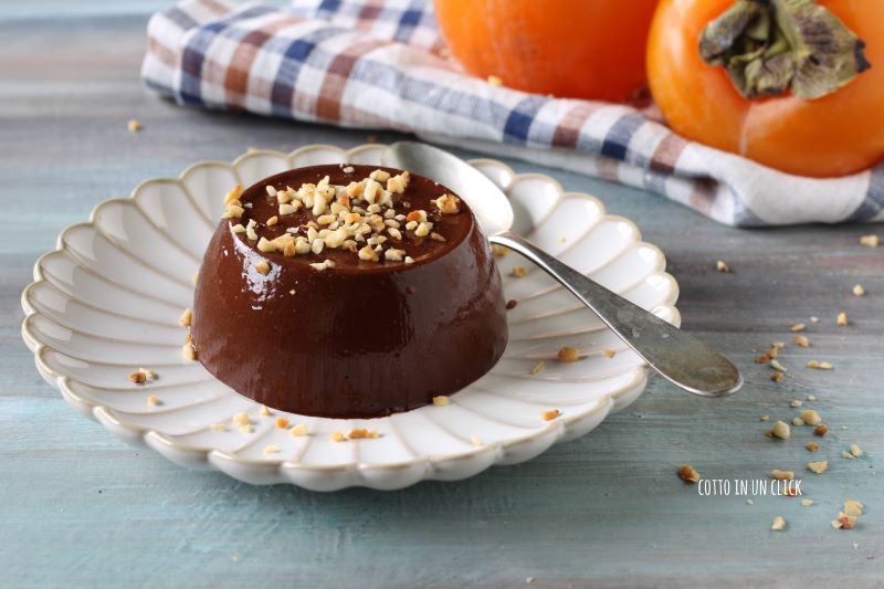pudding de kakis et cacao seulement 2 ingrédients et sans sucre