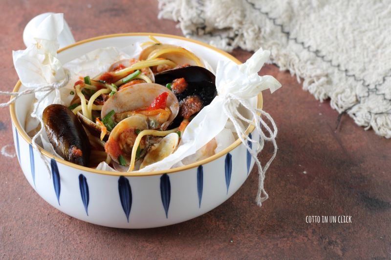 spaghetti en papillote