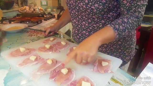 Bouchées de jambon poulet et chou romanesco