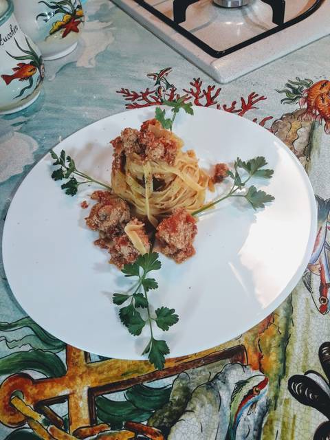 Tagliatelles avec boutargue fraîche d'espadon