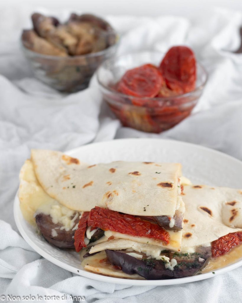 piadina avec aubergines et stracchino