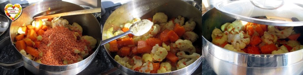 Dahl de lentilles et légumes, Mange sans Ventre