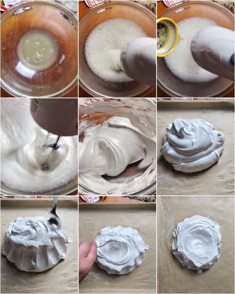 préparation de la meringue