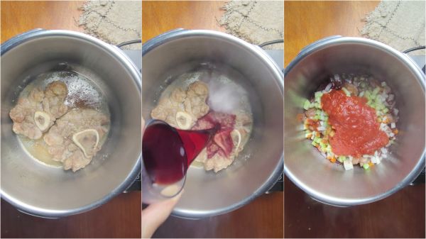 préparation de l'osso buco à l'étouffée