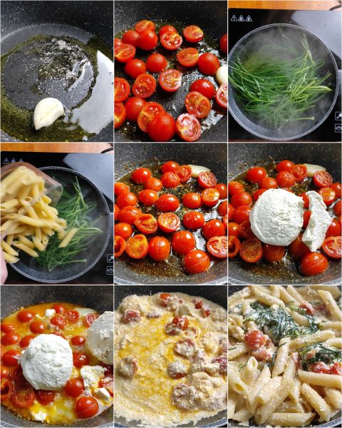 préparation des pâtes avec agretti