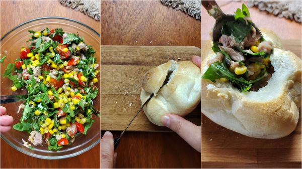 préparation des rosettes farcies