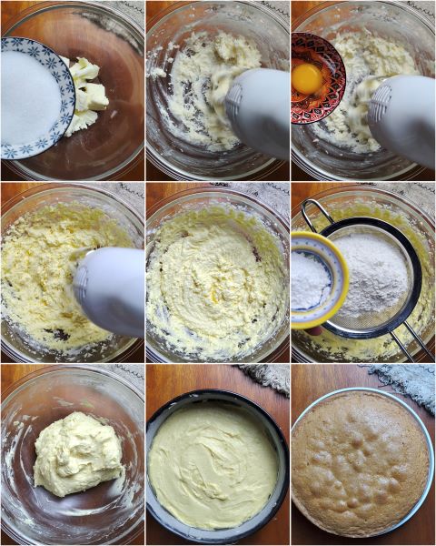 préparation du gâteau éponge Victoria