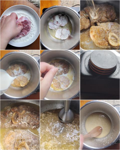 préparation des osso buco au lait en cocotte-minute