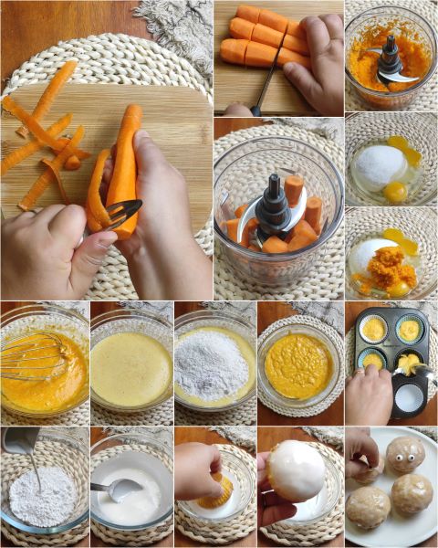 préparation des muffins d'Halloween